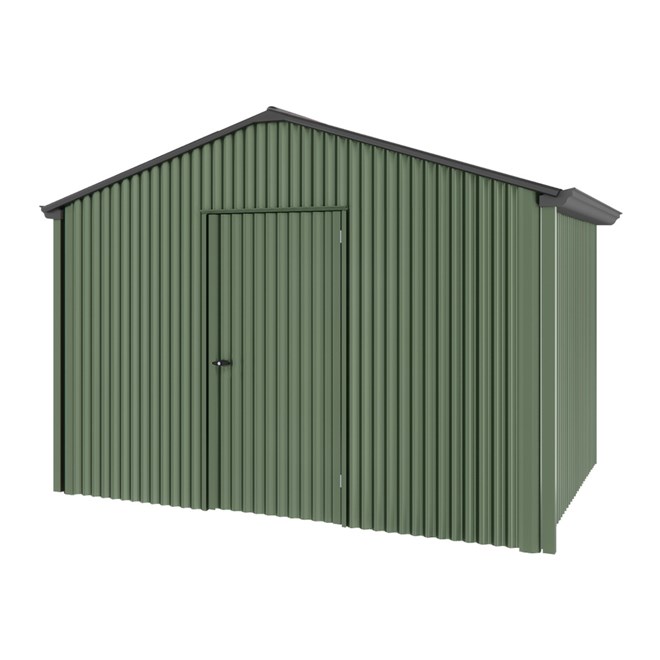 Handi-Heritage Shed H2 3.30X2.52 Roof:Gun Metal Grey Wall:Rivergum Gable End Single Door