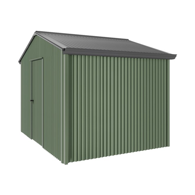 Handi-Heritage Shed H2 3.30X2.52 Roof:Gun Metal Grey Wall:Rivergum Gable End Single Door