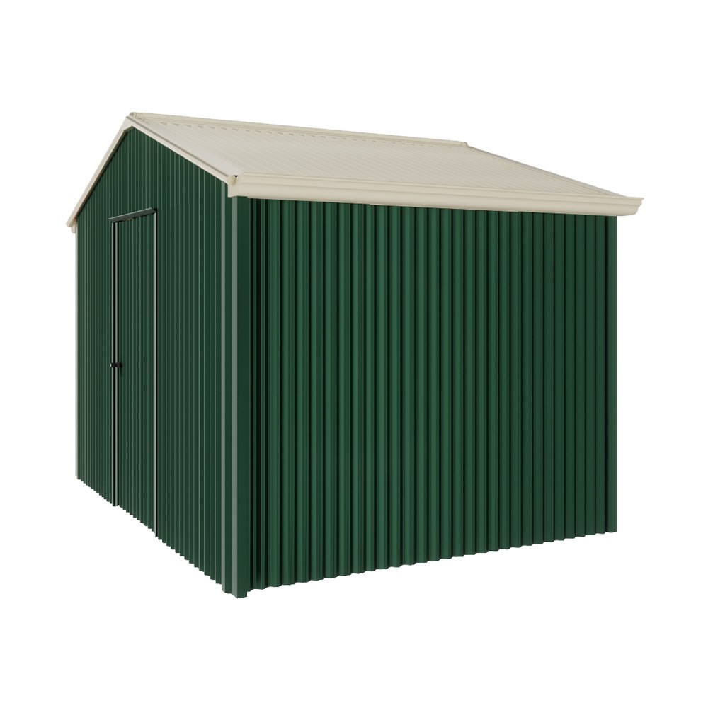 Handi-Heritage Shed H2 3.30X2.52 Roof:Merino Wall:Caulfield Green Gable End Single Door