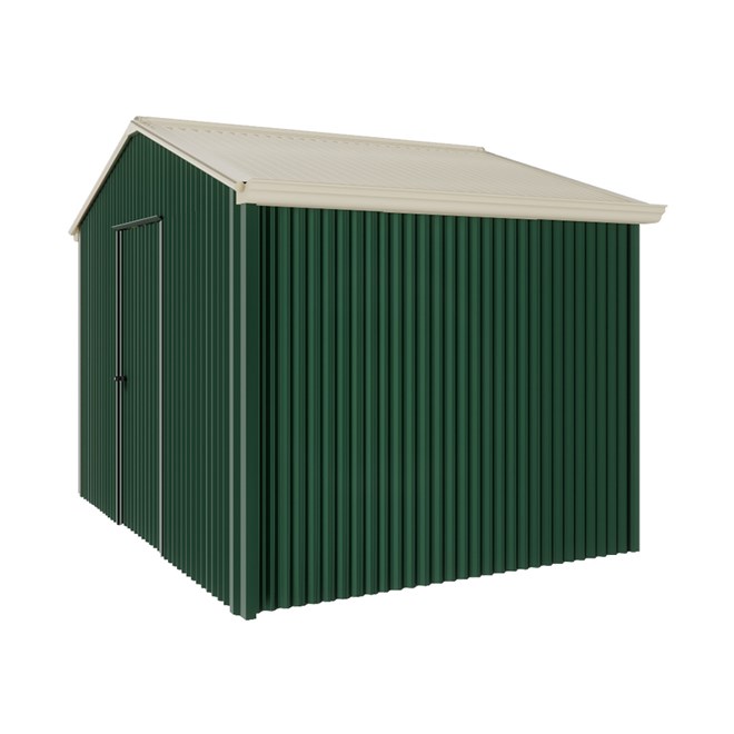 Handi-Heritage Shed H2 3.30X2.52 Roof:Merino Wall:Caulfield Green Gable End Single Door