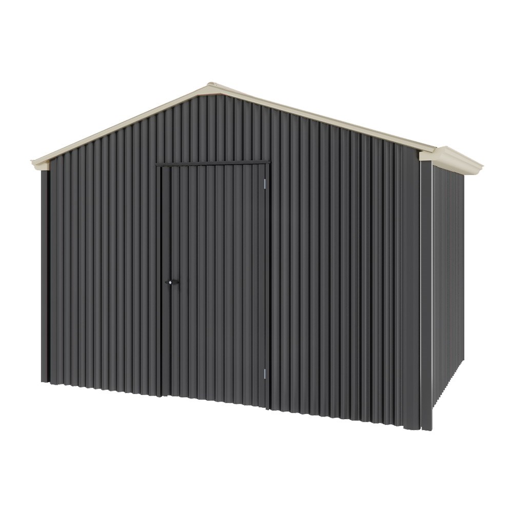 Handi-Heritage Shed H2 3.30X2.52 Roof:Merino Wall:Gun Metal Grey Gable End Single Door