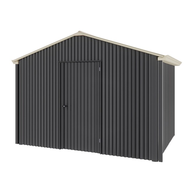 Handi-Heritage Shed H2 3.30X2.52 Roof:Merino Wall:Gun Metal Grey Gable End Single Door