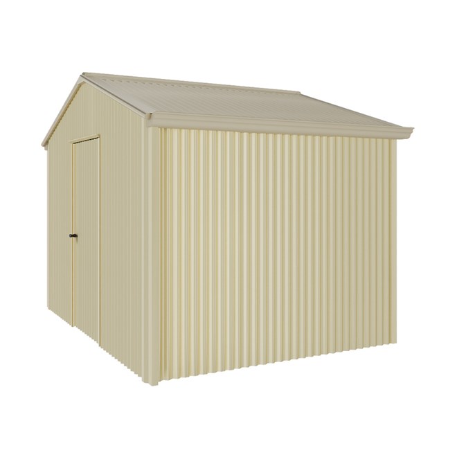 Handi-Heritage Shed H2 3.30X2.52 Roof:Merino Wall:Primrose Gable End Single Door