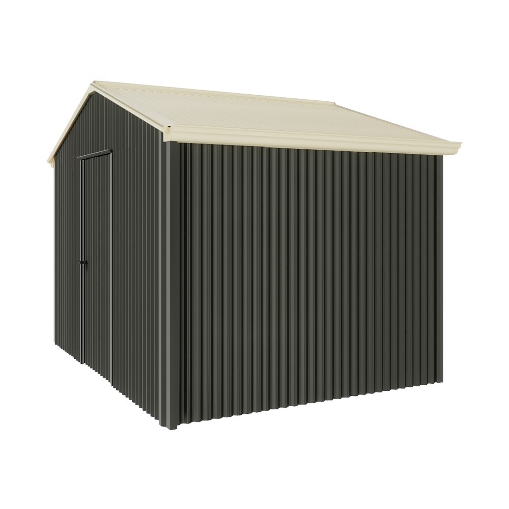Handi-Heritage Shed H2 3.30X2.52 Roof:Merino Wall:Slate Grey Gable End Single Door