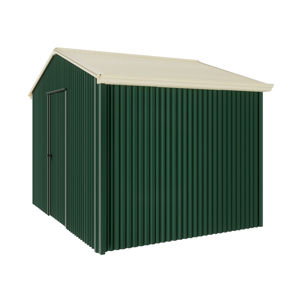 Handi-Heritage Shed H2 3.30X2.52 Roof:Primrose Wall:Caulfield Green Gable End Single Door