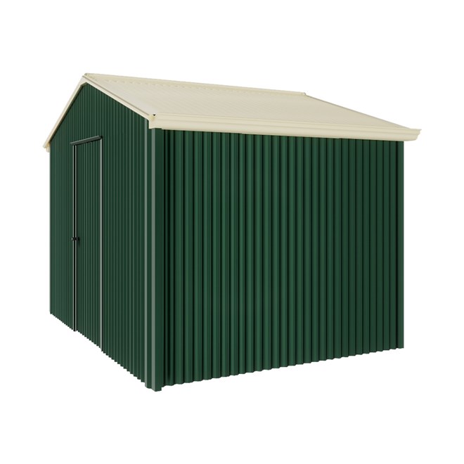 Handi-Heritage Shed H2 3.30X2.52 Roof:Primrose Wall:Caulfield Green Gable End Single Door