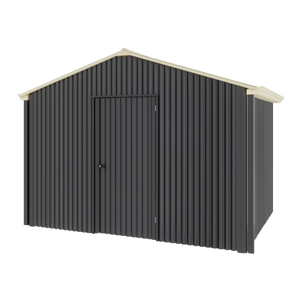 Handi-Heritage Shed H2 3.30X2.52 Roof:Primrose Wall:Gun Metal Grey Gable End Single Door