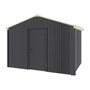 Handi-Heritage Shed H2 3.30X2.52 Roof:Primrose Wall:Gun Metal Grey Gable End Single Door
