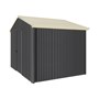 Handi-Heritage Shed H2 3.30X2.52 Roof:Primrose Wall:Gun Metal Grey Gable End Single Door