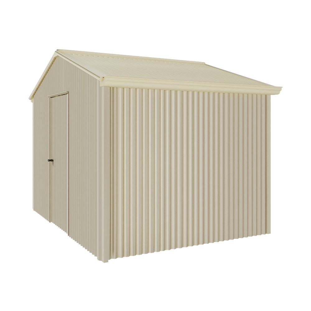 Handi-Heritage Shed H2 3.30X2.52 Roof:Primrose Wall:Merino Gable End Single Door