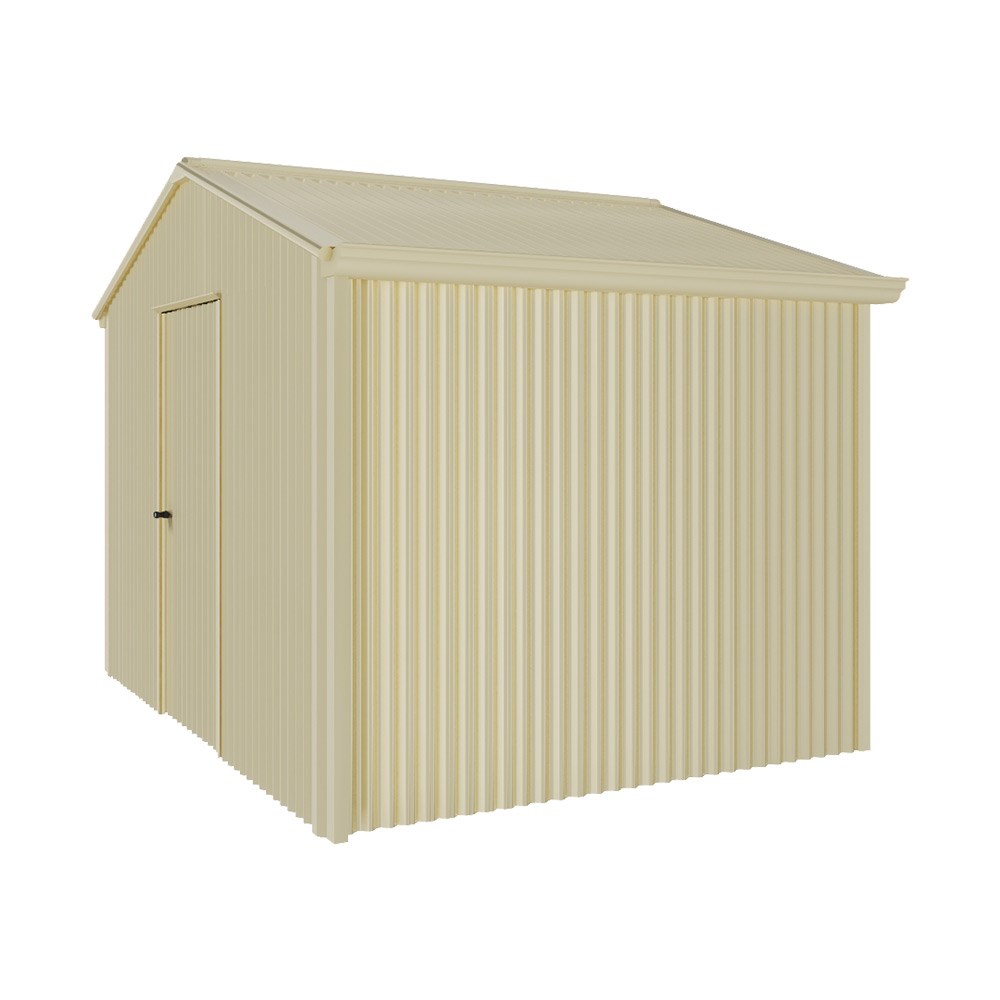Handi-Heritage Shed H2 3.30X2.52 Roof:Primrose Wall:Primrose Gable End Single Door