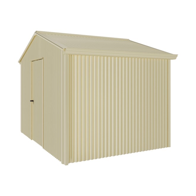 Handi-Heritage Shed H2 3.30X2.52 Roof:Primrose Wall:Primrose Gable End Single Door