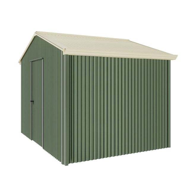 Handi-Heritage Shed H2 3.30X2.52 Roof:Primrose Wall:Rivergum Gable End Single Door