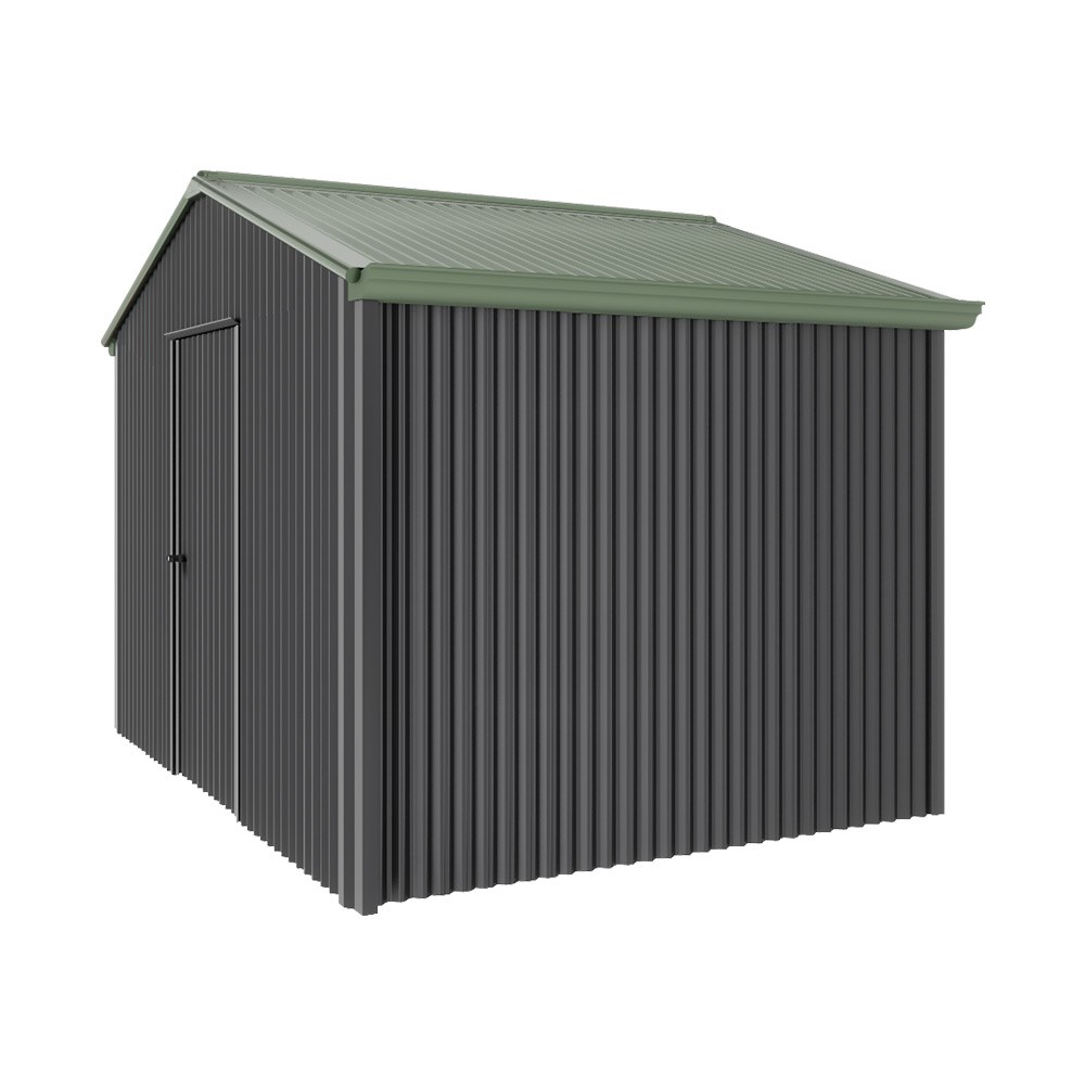 Handi-Heritage Shed H2 3.30X2.52 Roof:Rivergum Wall:Gun Metal Grey Gable End Single Door