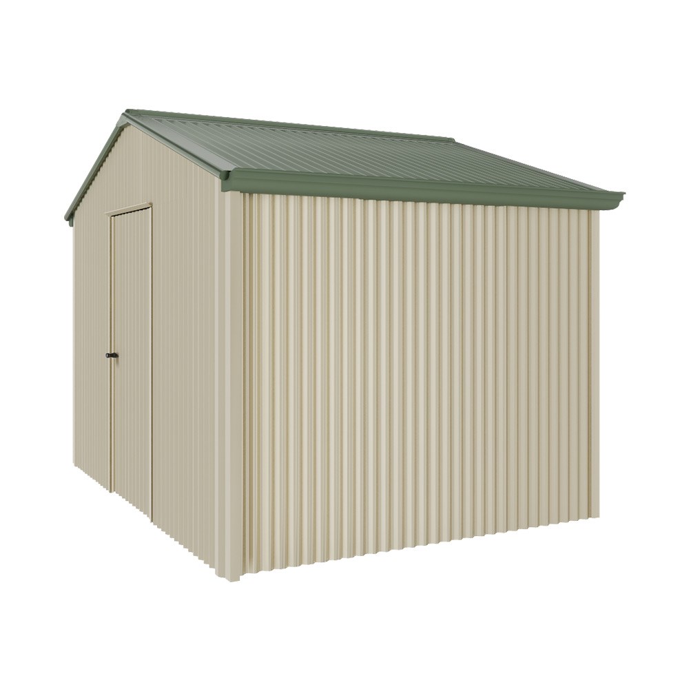 Handi-Heritage Shed H2 3.30X2.52 Roof:Rivergum Wall:Merino Gable End Single Door