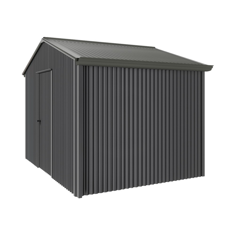 Handi-Heritage Shed H2 3.30X2.52 Roof:Slate Grey Wall:Gun Metal Grey Gable End Single Door