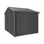 Handi-Heritage Shed H2 3.30X2.52 Roof:Slate Grey Wall:Gun Metal Grey Gable End Single Door