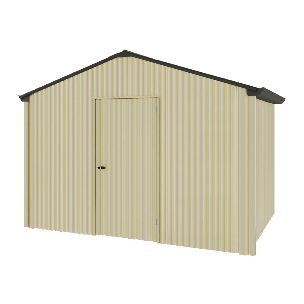Handi-Heritage Shed H2 3.30X2.52 Roof:Slate Grey Wall:Primrose Gable End Single Door