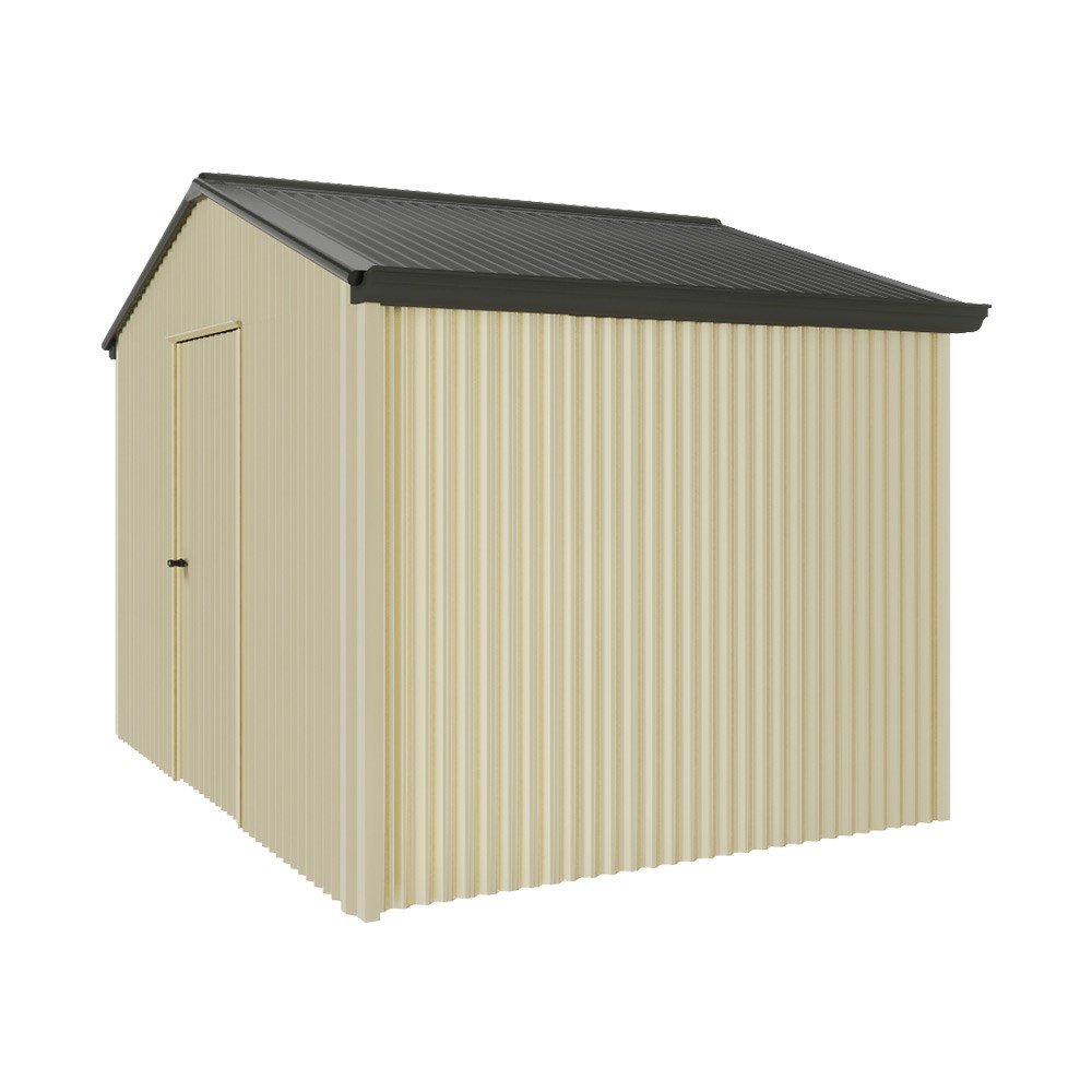 Handi-Heritage Shed H2 3.30X2.52 Roof:Slate Grey Wall:Primrose Gable End Single Door