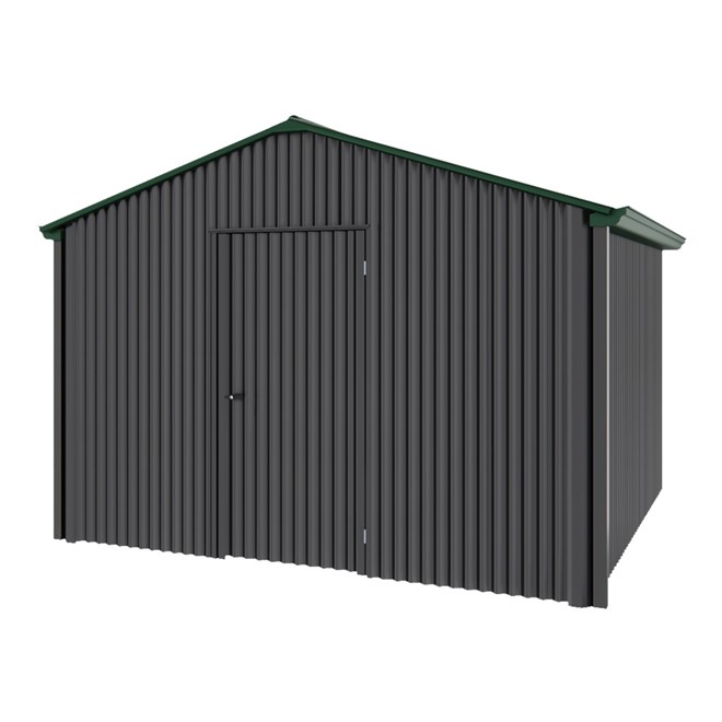 Handi-Heritage Shed H3 3.30X3.30 Roof:Caulfield Green Wall:Gun Metal Grey Gable End Single Door