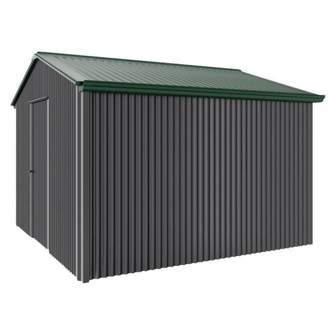 Handi-Heritage Shed H3 3.30X3.30 Roof:Caulfield Green Wall:Gun Metal Grey Gable End Single Door