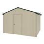 Handi-Heritage Shed H3 3.30X3.30 Roof:Caulfield Green Wall:Merino Gable End Single Door