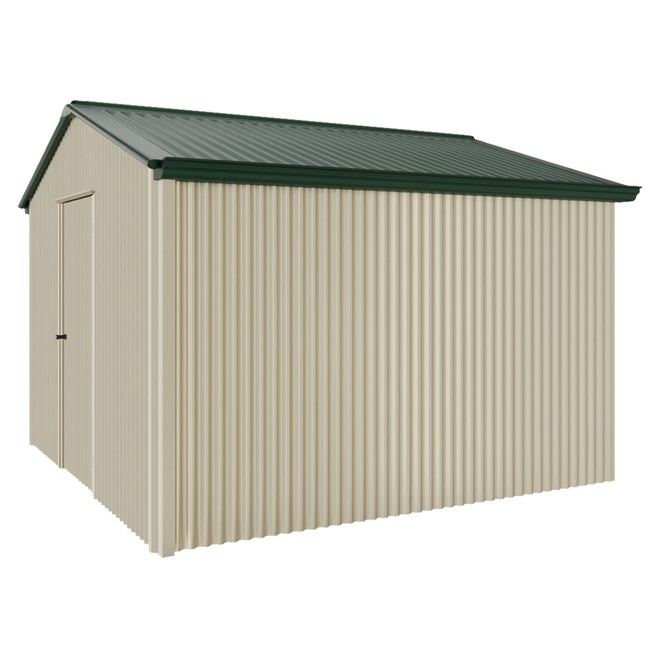 Handi-Heritage Shed H3 3.30X3.30 Roof:Caulfield Green Wall:Merino Gable End Single Door