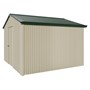Handi-Heritage Shed H3 3.30X3.30 Roof:Caulfield Green Wall:Merino Gable End Single Door