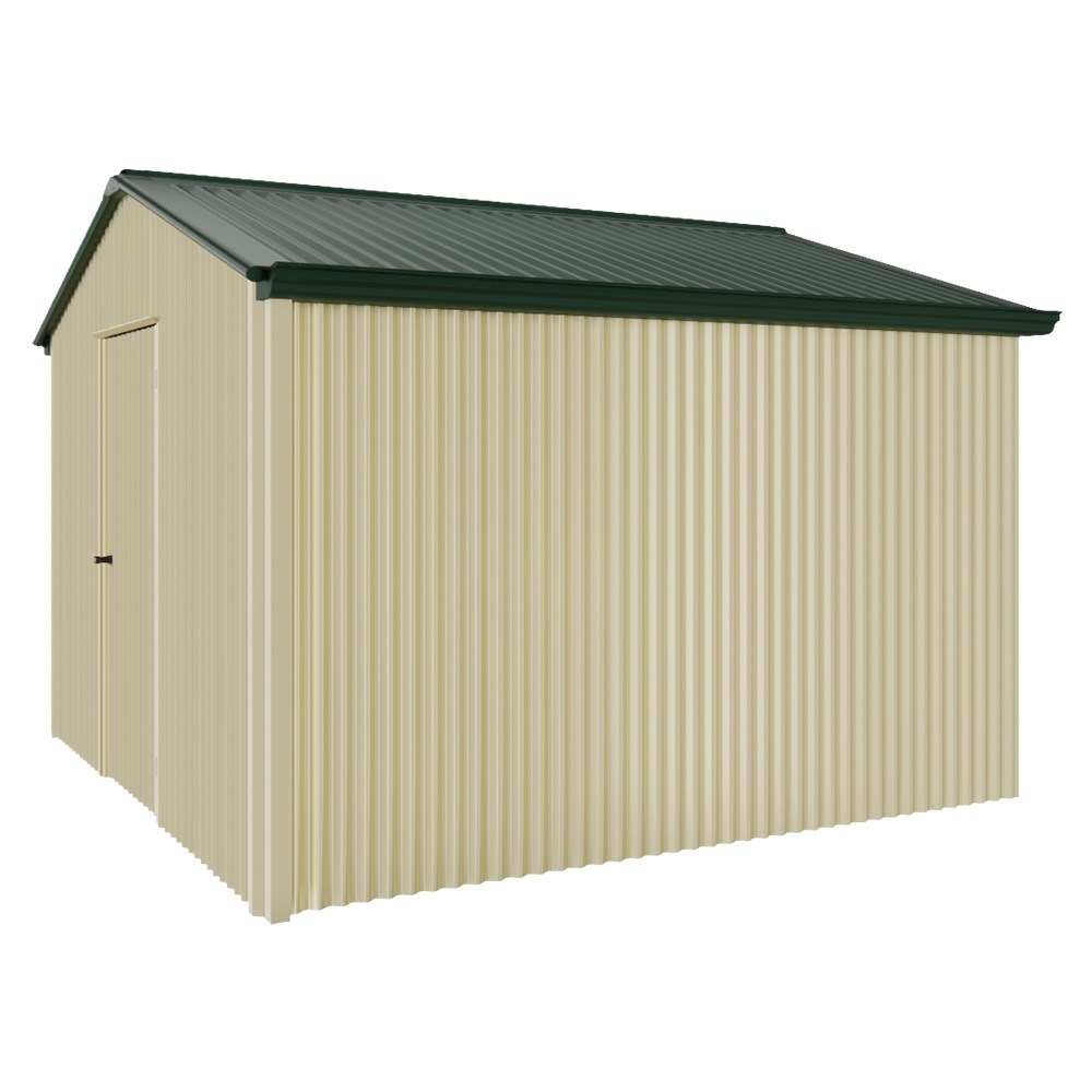 Handi-Heritage Shed H3 3.30X3.30 Roof:Caulfield Green Wall:Primrose Gable End Single Door