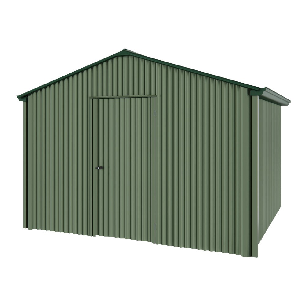 Handi-Heritage Shed H3 3.30X3.30 Roof:Caulfield Green Wall:Rivergum Gable End Single Door