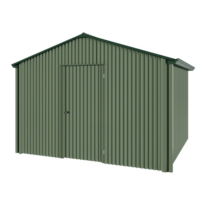 Handi-Heritage Shed H3 3.30X3.30 Roof:Caulfield Green Wall:Rivergum Gable End Single Door