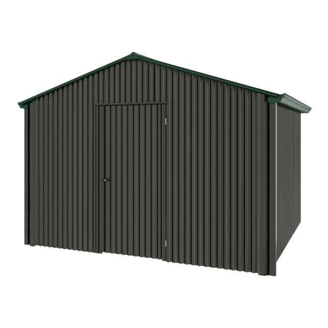 Handi-Heritage Shed H3 3.30X3.30 Roof:Caulfield Green Wall:Slate Grey Gable End Single Door