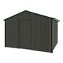 Handi-Heritage Shed H3 3.30X3.30 Roof:Caulfield Green Wall:Slate Grey Gable End Single Door