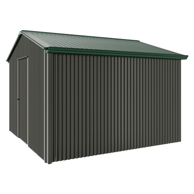 Handi-Heritage Shed H3 3.30X3.30 Roof:Caulfield Green Wall:Slate Grey Gable End Single Door