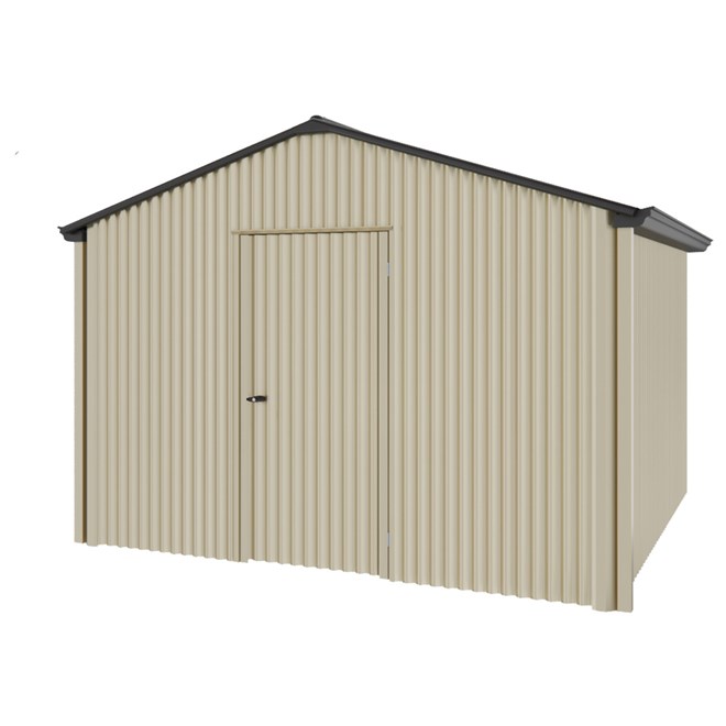Handi-Heritage Shed H3 3.30X3.30 Roof:Gun Metal Grey Wall:Merino Gable End Single Door