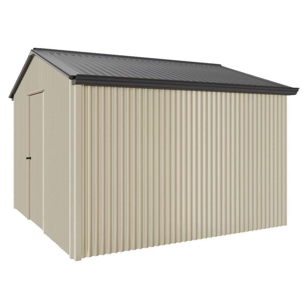 Handi-Heritage Shed H3 3.30X3.30 Roof:Gun Metal Grey Wall:Merino Gable End Single Door