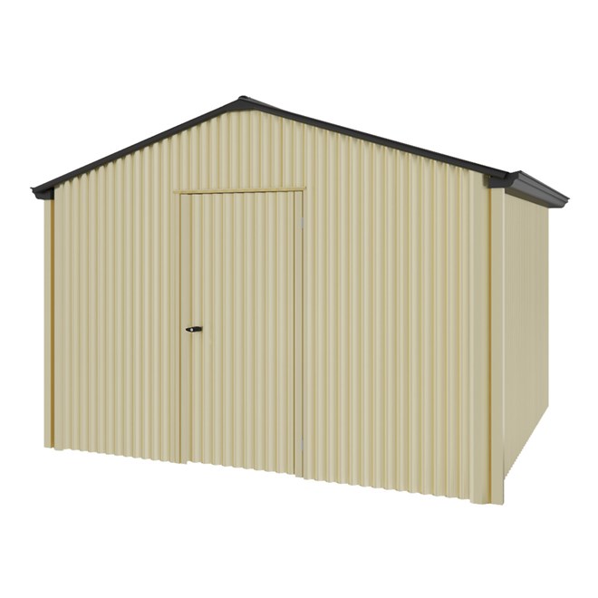 Handi-Heritage Shed H3 3.30X3.30 Roof:Gun Metal Grey Wall:Primrose Gable End Single Door