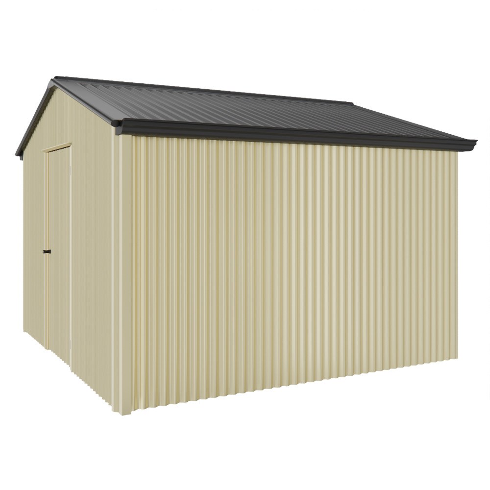 Handi-Heritage Shed H3 3.30X3.30 Roof:Gun Metal Grey Wall:Primrose Gable End Single Door