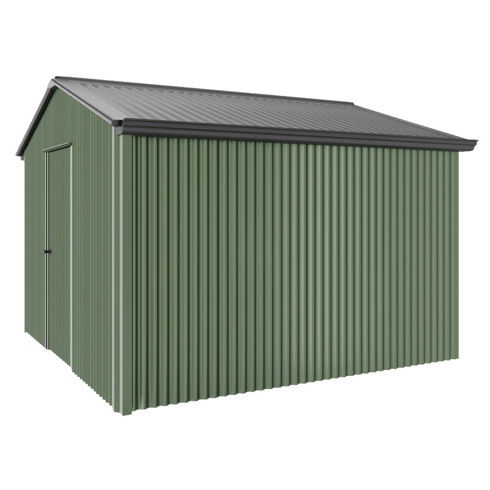 Handi-Heritage Shed H3 3.30X3.30 Roof:Gun Metal Grey Wall:Rivergum Gable End Single Door