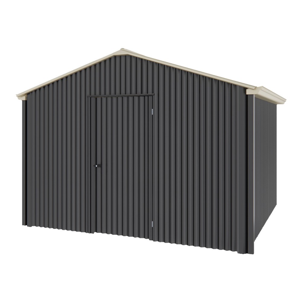Handi-Heritage Shed H3 3.30X3.30 Roof:Merino Wall:Gun Metal Grey Gable End Single Door