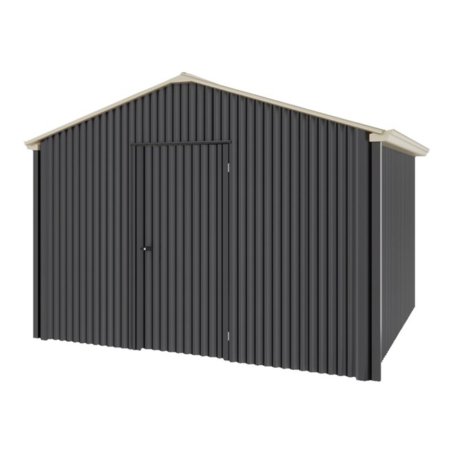 Handi-Heritage Shed H3 3.30X3.30 Roof:Merino Wall:Gun Metal Grey Gable End Single Door