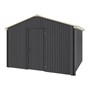 Handi-Heritage Shed H3 3.30X3.30 Roof:Merino Wall:Gun Metal Grey Gable End Single Door