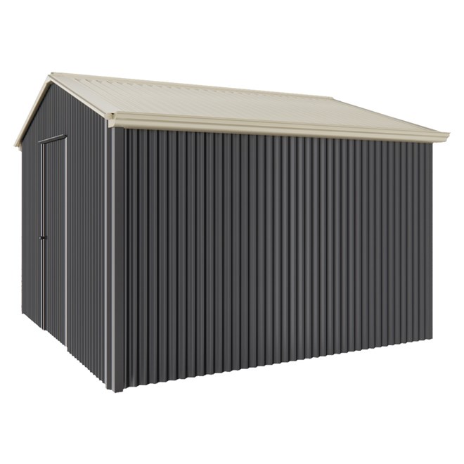 Handi-Heritage Shed H3 3.30X3.30 Roof:Merino Wall:Gun Metal Grey Gable End Single Door