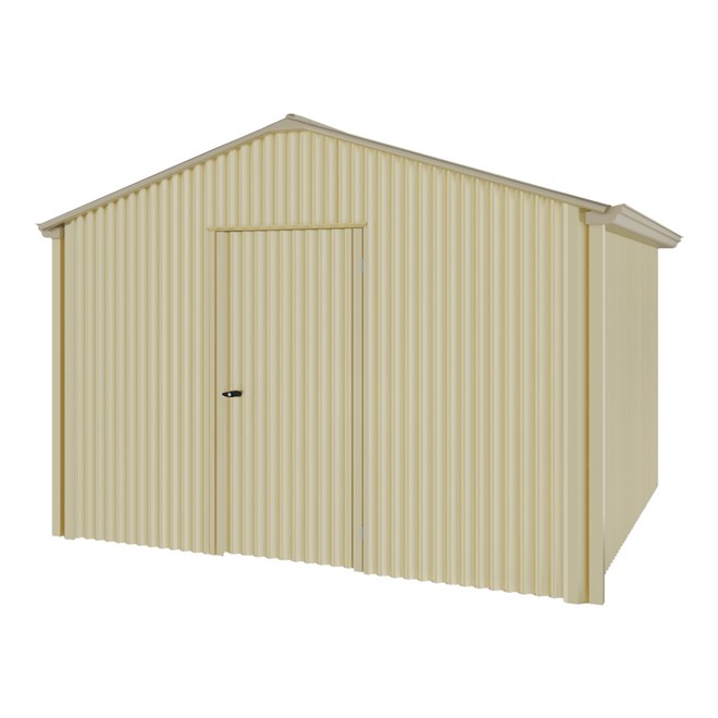 Handi-Heritage Shed H3 3.30X3.30 Roof:Merino Wall:Primrose Gable End Single Door