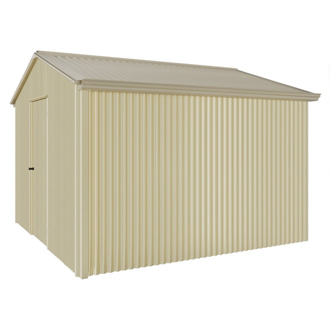Handi-Heritage Shed H3 3.30X3.30 Roof:Merino Wall:Primrose Gable End Single Door