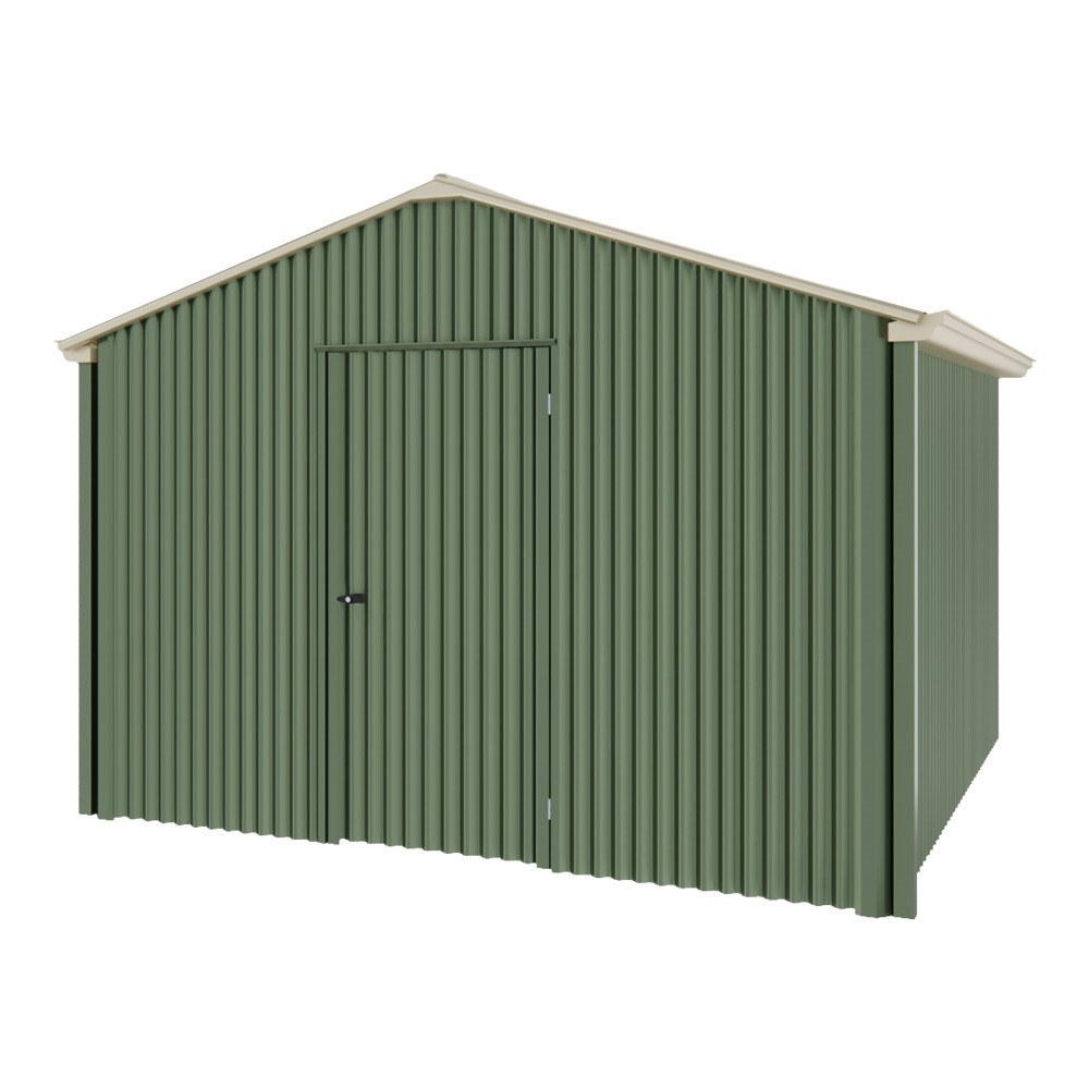Handi-Heritage Shed H3 3.30X3.30 Roof:Merino Wall:Rivergum Gable End Single Door