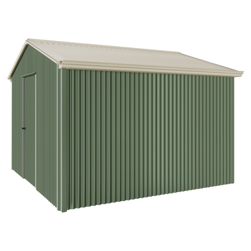 Handi-Heritage Shed H3 3.30X3.30 Roof:Merino Wall:Rivergum Gable End Single Door