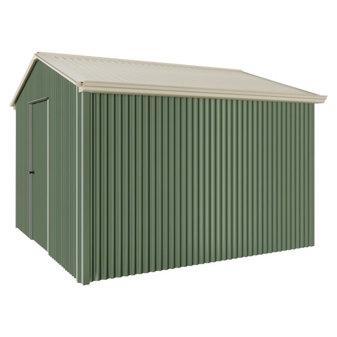 Handi-Heritage Shed H3 3.30X3.30 Roof:Merino Wall:Rivergum Gable End Single Door