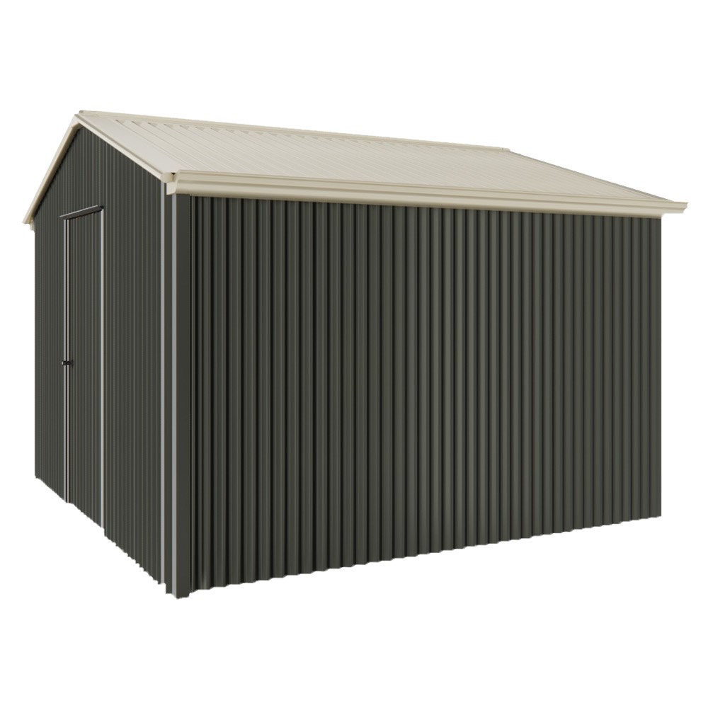 Handi-Heritage Shed H3 3.30X3.30 Roof:Merino Wall:Slate Grey Gable End Single Door