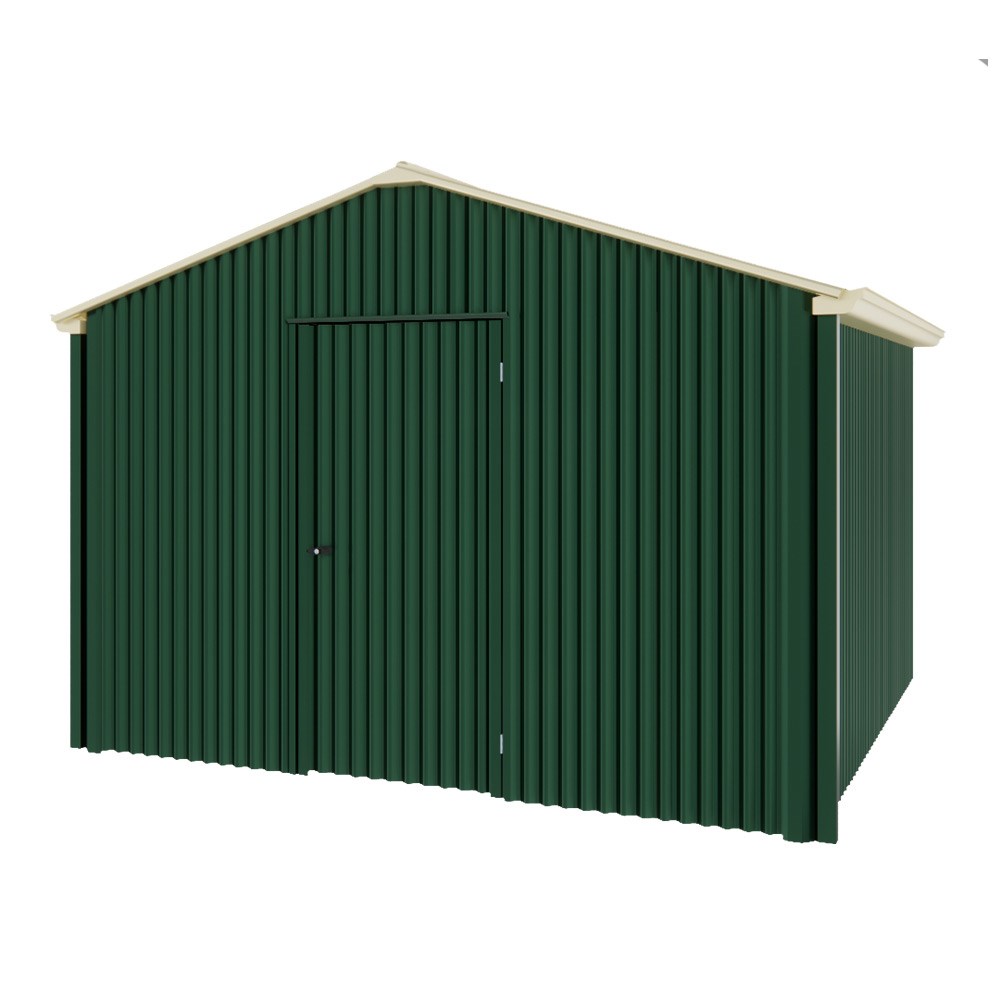 Handi-Heritage Shed H3 3.30X3.30 Roof:Primrose Wall:Caulfield Green Gable End Single Door